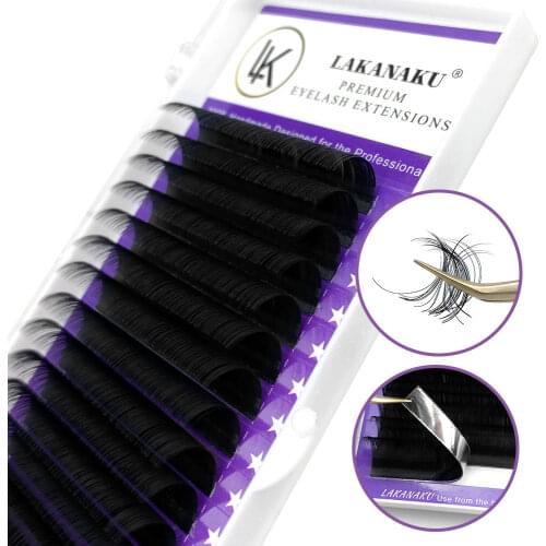 LAKANAKU 8-18mm Matte Volume Eyelashes Extensions Individual Lashes Fluffy False Eyelashes for Eye Beauty