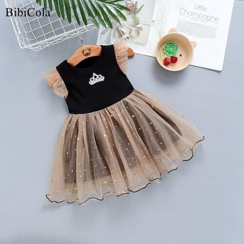 Girls Clothes New Summer Princess Dresses Cartoon Party Girls Dresses Children Clothing Flying Sleeve Kids Dress