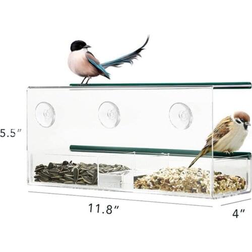 Window Bird Feeder Outdoor Bird Feeder For Wild Bird Finch Blue Bird Other Acrylic Pet Feeder