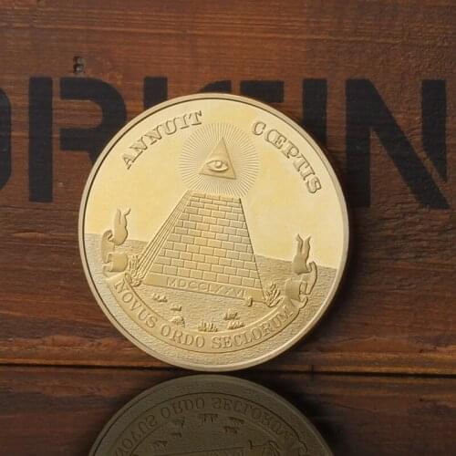Wholesale Custom Metal Commemorative Coin Pyramid American Metal Medallion Crafts