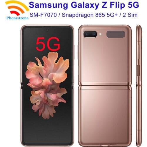 Original Samsung Galaxy Z Flip 5G F7070【100% New】Unlocked 5G Foldable Screen Dual Sim Phones 6.7" 8GB+256GB ROM NFC Snapdragon