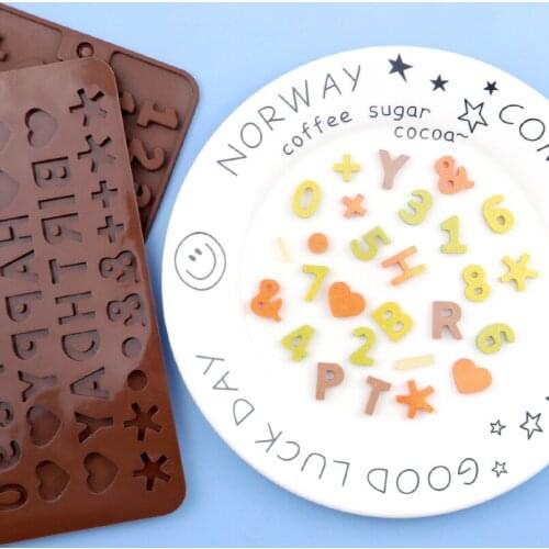 Food Grade Silicone Happy Birthday Chocolate Chip Fondant Mold Cake Decoration Accessories Silicone Molds Resin Mold