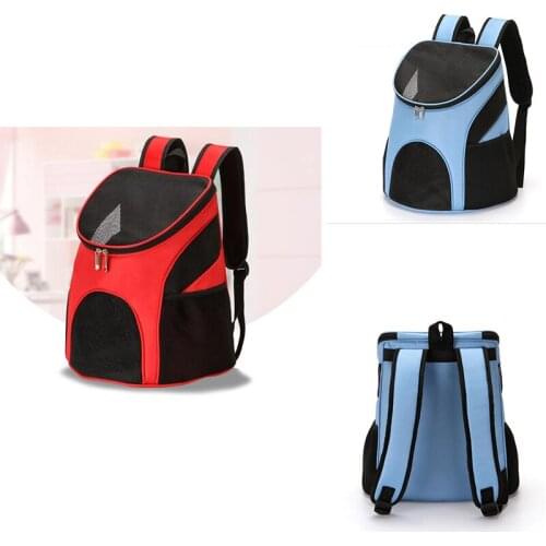 Portable Pet Backpack Carrier Breathable Dog Cat Outdoor Travel Carrier Packbag Zipper Mesh Pet Rucksack Pet Knapsack Out Bag