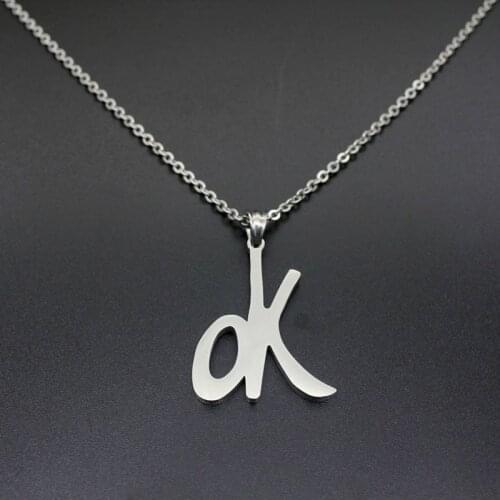 Simple Letter OK Necklaces Charm Womens man Fashion Jewelry Stainless Steel Necklace Friendship Gifts 2018 Collier Femme Bijoux