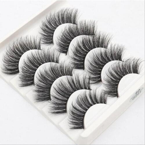 Eyelashes 6D Lashes Luxury Hand Made Mink Eyelashes Medium Volume Cruelty Free Mink False Eyelashes Upper Lashes