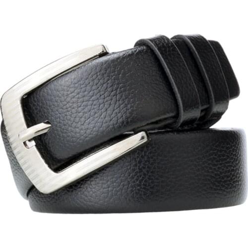 Luxury brand mens belt classic pin buckle jeans belt highlights mens charm scratch-resistant wear-resistant leather belt