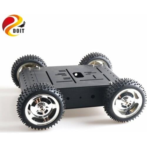 SZDOIT C3 4WD Smart Tank Car Chassis Kit 85mm Wheel Unassembled Mobile Robot Platform 4pcs High Torque Motor DIY Education Toy