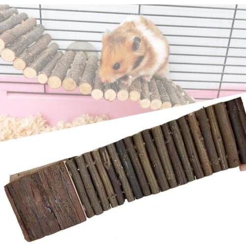 Universal Hamster Suspension Bridge Hanging Climbing Wood Sturdy Pet Climbing Ladder for Bird Hamsters Small Animals Supplies