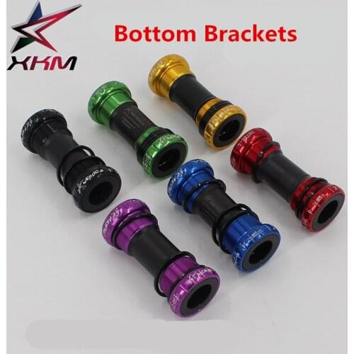 Bicycle bottom brackets mountain bike ultra light 110g M68 bicycle 7075 aluminum alloy shaft 6 color bicycle parts