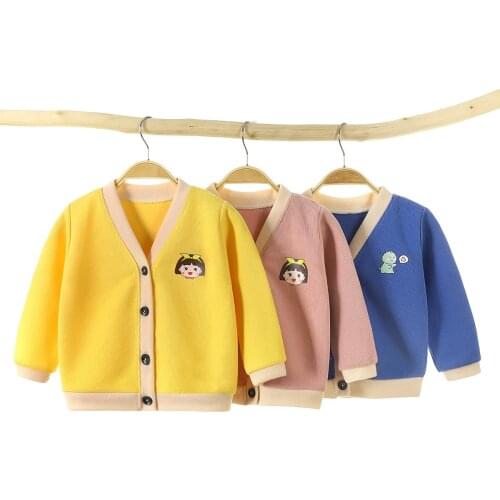 Spring Autumn Knitted Cardigan Sweater Baby Children Clothing Boys Girls Sweaters Kids Wear Baby Boy Clothes Winter Sweater