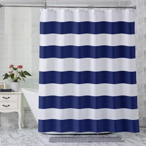 Simplicity Striped Pattern Shower Curtain waterproof Polyester Fabric Bath Curtains Bathroom accessorie Fashion Bath home Decor