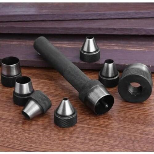 10pcs Heavy Duty Hollow Punch Kit Set Gasket Leather Rubber Punching DIY Leather Craft Tool Perforating Tools