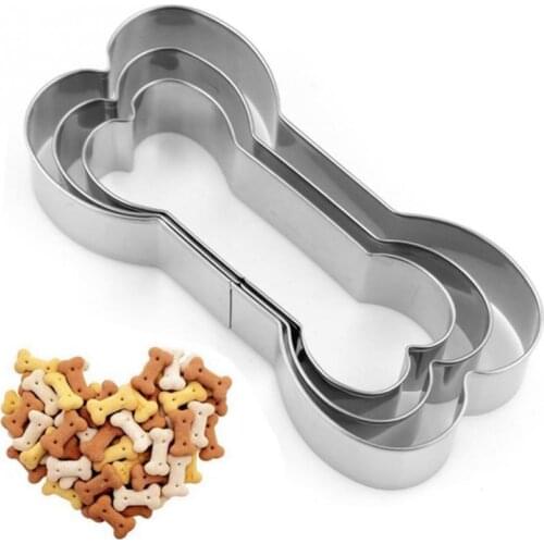 3pcs Animal Pet Dog Bone Paw Cookie Cutter Mold 3D Sugar Craft Pastry Biscuit Fondant Cake Baking Mold Home DIY Cake Decorating