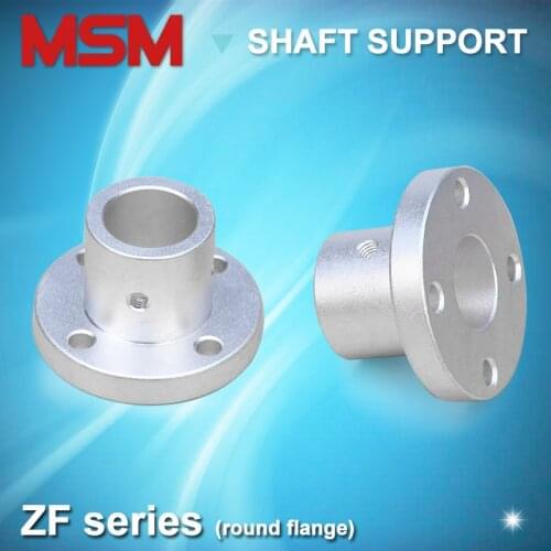 4pcs MSM Round Flange Guide Shaft Support Base ZF8/10/12/16/20/25/30mm Linear Shaft Fixture Bracket Rod Holder Mount Connector