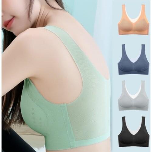 Seamless Bras For Women Plus Size Bra Ultra Thin Underwear Female Comfort Sleep Bra Backless Sexy Lingerie Push Up Bra Top 4XL