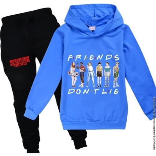 Disney Child Tracksuit Autumn boys Clothing Sets Children Boys Girls Stranger Things Clothes Kids Hooded T-shirt Pants 2Pcs Set