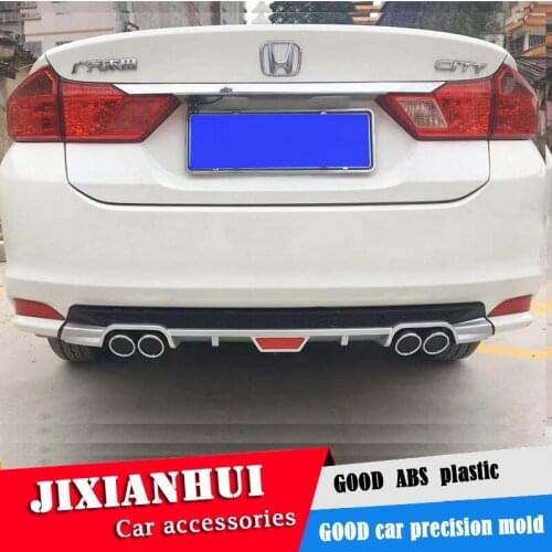 For City Body kit spoiler 2015-2017 For Honda City DCS ABS Rear lip rear spoiler front Bumper Diffuser Bumpers Protector