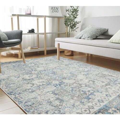 European retro vintage blue tartan pattern abstract bedroom floor pattern Self-adhesive Wall Paper 3D Floor Decoration Painting