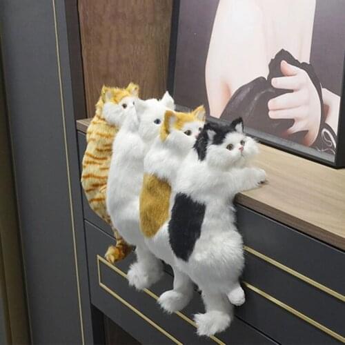 Simulated Pet Home Furnishings Wedding Gifts Handicrafts Creative Gifts TV Cat Hanging Cat Toy Living Room Gifts
