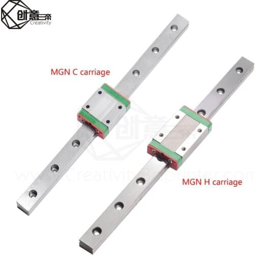 Linear Guide MGN12 100 150 200 250 300 350 400 450 500 550mm miniature linear rail slide 1pcs MGN linear guide MGN carriage CNC