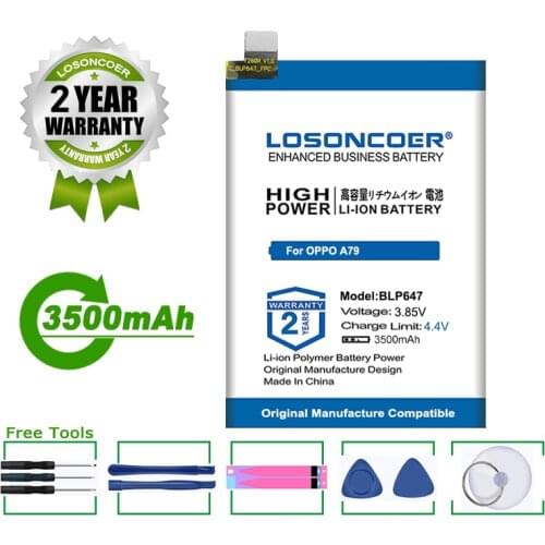 LOSONCOER Battery BLP647 3500mAh Battery For OPPO A79