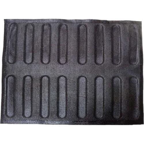 C5AD Breads Trays 16 Loaf Silical Gel Breads Moulds French Breads Baking Tools Trays Reusable Non-Stick Hot Dog Breads Moulds