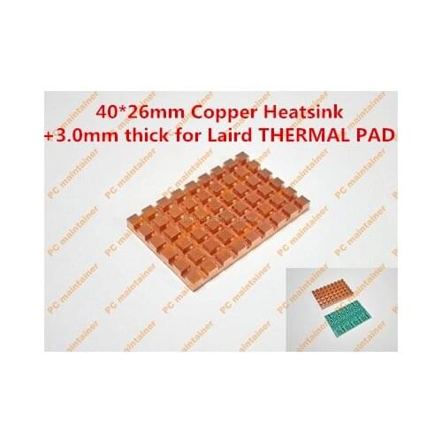 40*26mm Copper Heatsink+3.0mm thick for Laird THERMAL PAD mSATA NGFF 5030 msata3.0 solid state disk SSD radiator cooling