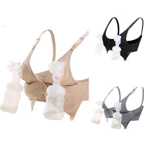 Breast Pump For Pregnant Women Breastfeeding Bra Confinement Mothers Breastfeeding Pure Cotton Underwear Gathered Bra Anti-empty