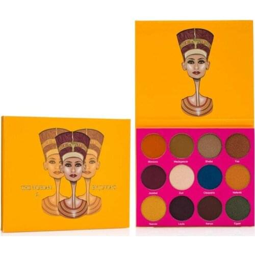 Makeup 12 Colors Pigmented Eyeshadow Palette Matte + Shimmer Blendable Long Lasting Eye Shadow Palette Natural Colors