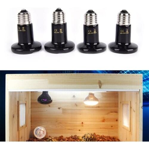 Pet Infrared Emitter Ceramic Lamp Heat Light Bulb Reptile Brooder 25W 50W 75W 100W Pet Heating Light