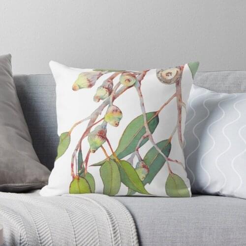 Pillowslip Australian Native Eucalyptus Tree Branch Throw Pillow 100% Cotton Decor Pillow Case Home Cushion Cover 45*45cm