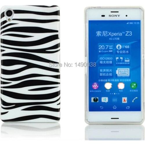Retro Cassette Camera Silicon Sexy Leopard Zebra Pattern Flower Heart Style Soft Back Cover Case For Sony Xperia Z3 Free