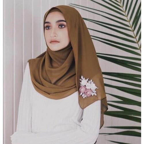 Diamond beading scarf Islamic Fashion Muslim Diamond flower Convenient hijab Headscarf Hijab muslim islamic Beading Hijab Wq1477