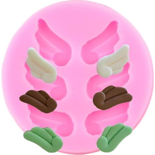 Angel Wings Silicone Mold Cupcake Topper Fondant Molds Wedding Cake Decorating Tools Candy Clay Chocolate Gumpaste Moulds