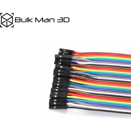40pcs Female to Female Jumper Cable 2.54MM Dupont