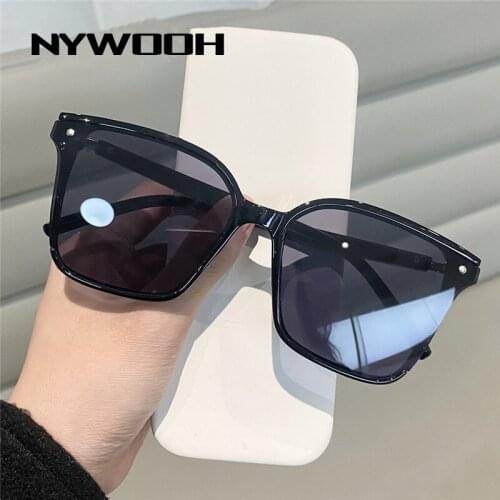 NYWOOH Vintage Sunglasses Women Men Retro Brand Designer Oversized Square Driving Sun Glasses Outdoor Shades Eyeglasses UV400
