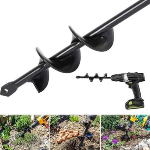 Electric Hex Yard Soil Digger Drill Bits Spiral Rod Planting Hole Digger Tool for Garden Flowering Fruit Tree Vegetable Weeding