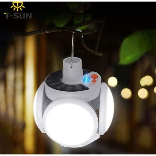 DC+Solar Charging Solar Camping Light LED Camping Lantern Tent Foldable Light IP65 Emergency Lighting For Camping Garden Fishing