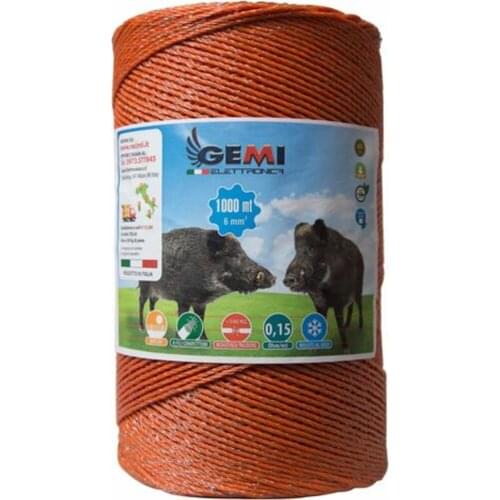 Lead wire for electric fence 1000 MT 6mm ² electric fencing electrified fences animal boars Gemi Electronic