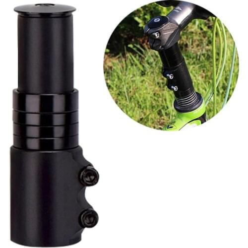 Aluminum Alloy Bicycle Fork Stem Extender Durable Bike Headlebar Stem Increased Control Tube Riser Up Extension Holder Adapter