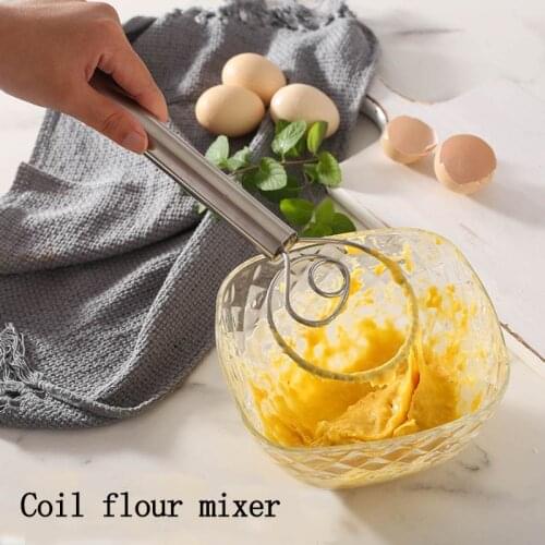 1 PCS 304 Stainless Steel Whisk Flour Coil Stirrer Egg-Beater Stick Kitchen Baking Tool Kitchen Supplies Tools Free ship
