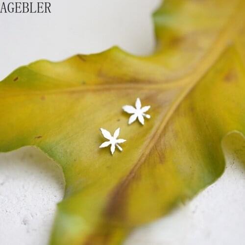 1 Pair New Maple Leaf Stud Earrings Women Gift Creative S925 Sterling Silver Earrings Elegant Party Jewelry for Women