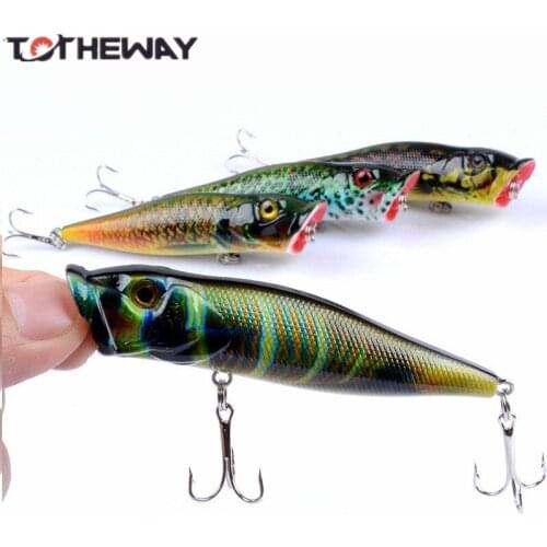 1PCS Lifelike 9.5cm/12g Fishing Lure 6# Treble Hooks Fish Popper Lures Wobbler Isca Hard Swimbait Crankbait Artificial pesca