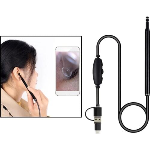 3 In 1 Ear Wax Removal Tools USB Ear Cleaning Endoscope Visual Earpick HD Camera With 6 Led Lights Otoscope for Android