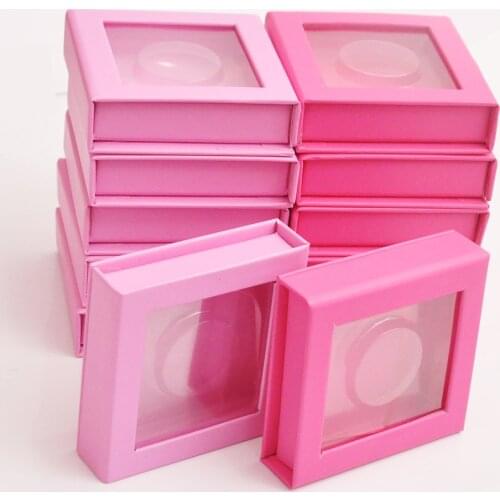 50/pack Wholesale Eyelash Packaging Box Lash Boxes Packaging custom logo Faux Cils Mink Lashes Square Package Case Bulk Vendor