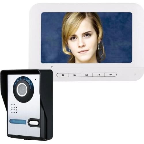 7 Inch TFT Video Door Phone Doorbell Intercom Kit 1-camera 1-monitor Night Vision with IR-CUT HD 700TVL Camera