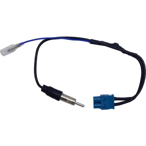 2 FAKRA to 1 Din AM/FM Radio Antenna Adapter Cable For Audi VW Golf MK5/MK6