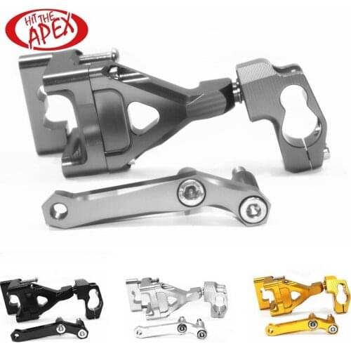 Motorcycle CNC Aluminum Adjustable Steering Damper Stabilizer Bracket Mount Kit for Kawasaki Ninja K250 EX250 250R 2008-2012