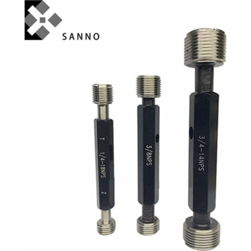 American system pipe thread plug gauge NPS 1/16, NPS 1/8, NPS 1/4, NPS 3/8, NPS 1/2, NPS 3/4 60 degree straight screw go nogo