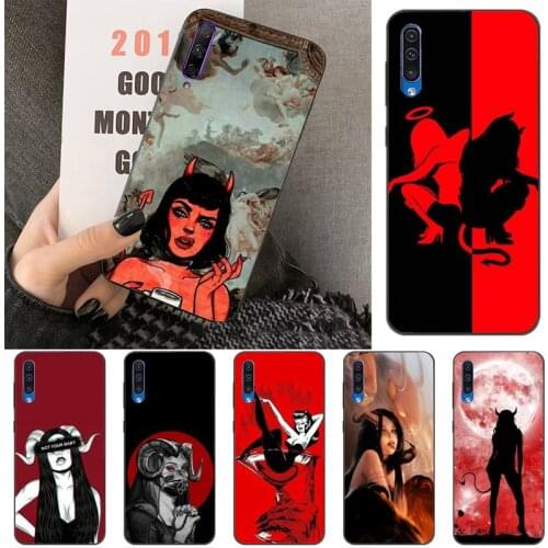 Devil Angel Phone Case For Redmi 9A 8A 7 6 6A Note 9 8 8T Pro Max Redmi 9 K20 K30 Pro Black Soft TPU Case